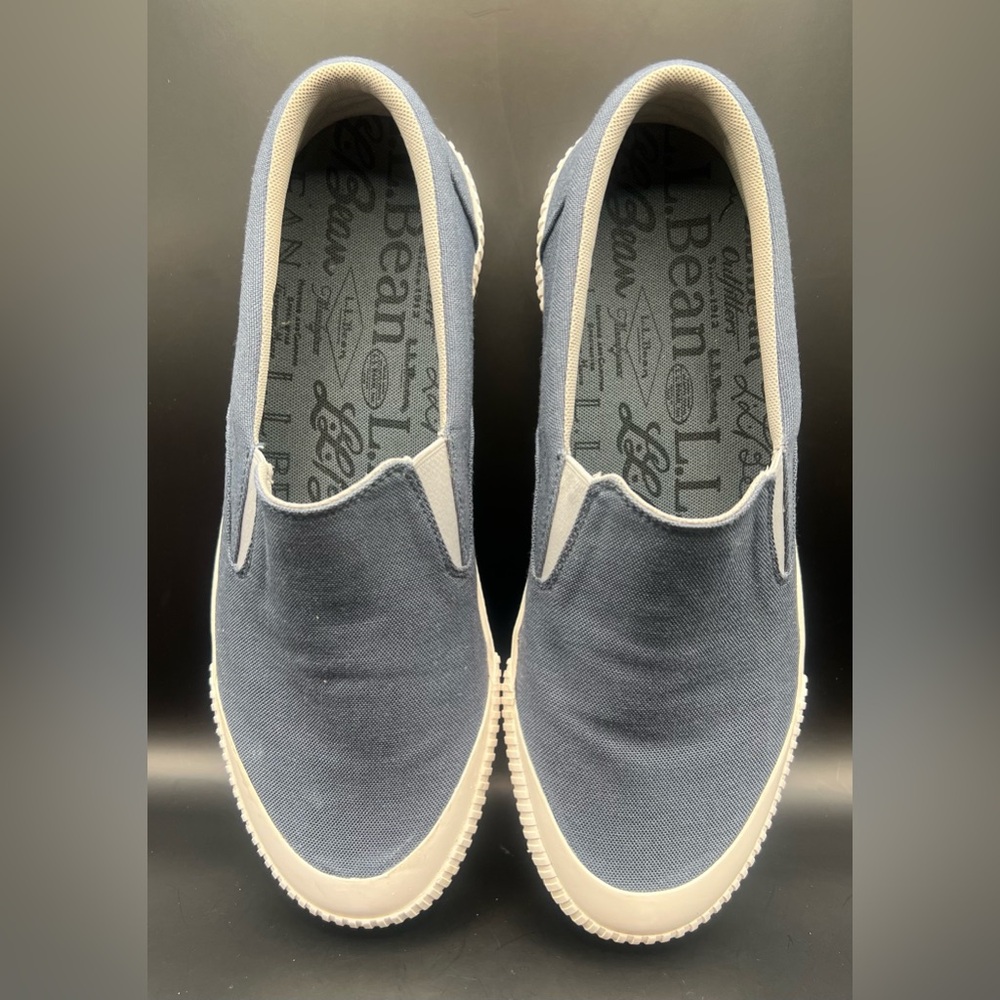 L.L. Bean Classic Blue Loafers Slip-On Comfort,Size:12, water marks on top toes - Picture 9 of 9